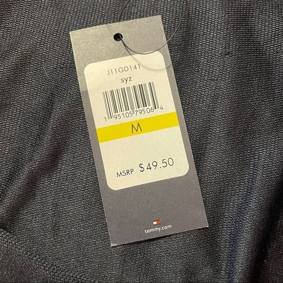 Tommy Hilfiger Navy Blue Knit Mini Skirt with Red and White Stripe Waistband. M - Picture 10 of 11